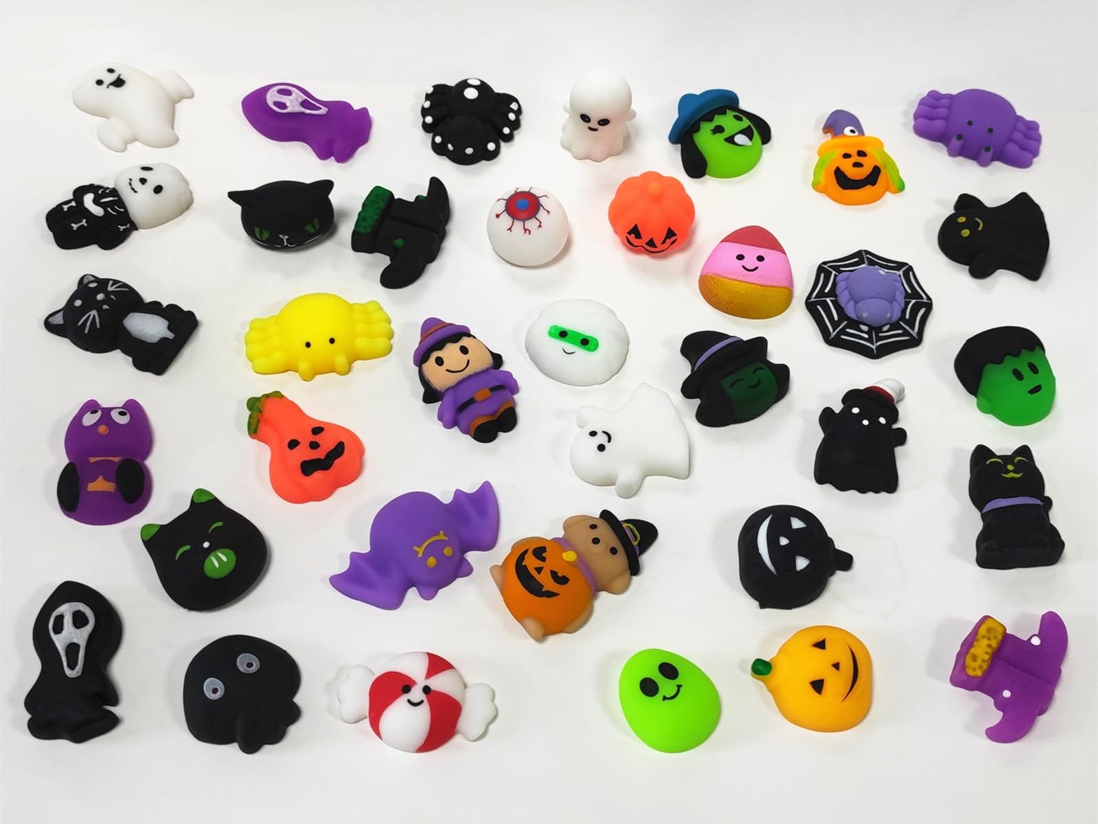 36 Pack Halloween Mochi Squishy,Halloween Party Favors,Classroom prizes,Goody Bag Stuffers