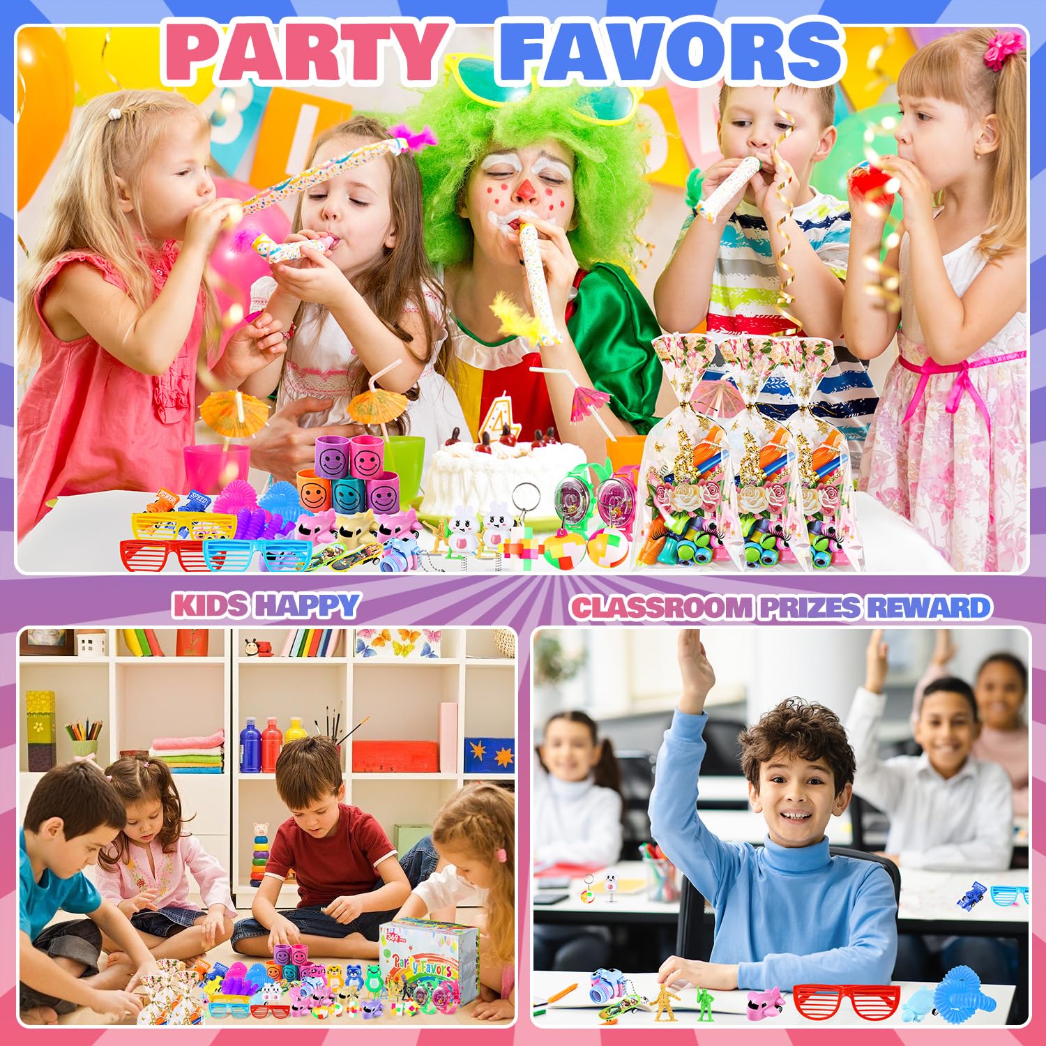 369PCS Party Favors for Kids 4-8 8-12, Classroom Treasure Box Bulk Prizes Reward, Goodie Bag/Stocking Stuffers for Carnival Birthday Gifts, Pinata Fillers, Autism Sensory Toys