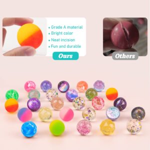 Ecoofor 24 Pieces Bouncy Balls 32mm Bounce Balls 6 Styles High Bouncing Balls Toys for Kids Party Favors Birthdays Gift Classroom