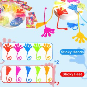 Leetous Sticky Hands & Feet Party Favors for Kids (20 PCS), Goodie Bags Stuffers Fillers for Boys Girls, Preschool Kindergarten Graduation End of the Year School Classroom Students Prizes Toys Gifts