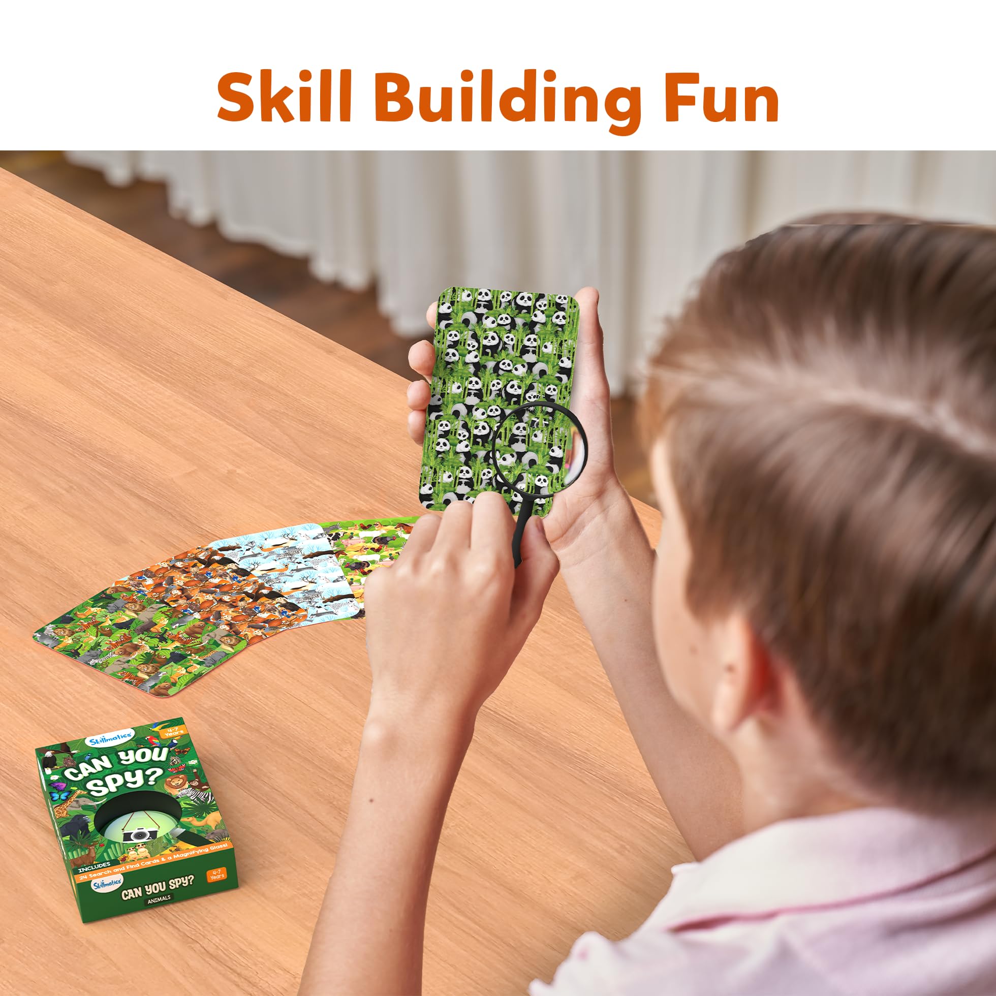 Skillmatics Party Favors (Pack of 15) - Can You Spy Animals Cards Set, Goodie Bag for Kids, Play Search & Find Educational Games, Gifts for Girls, Boys Ages 4, 5, 6, 7