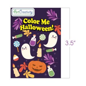 ArtCreativity Bulk 24 Pack Halloween Mini Coloring Book Kit, Each Set Includes 1 Small Coloring Booklet & 4 Crayons, Great Halloween Party Favors, Halloween Gifts for Kids & Non-Candy Halloween Treats