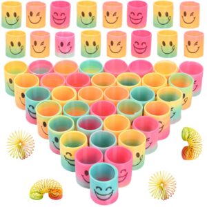 neew 36 pack coil spring toy, mini springs rainbow magic fidget toys for party favors, carnival prize, goodie bag filler, stocking stuffers, bulk gifts kids prizes