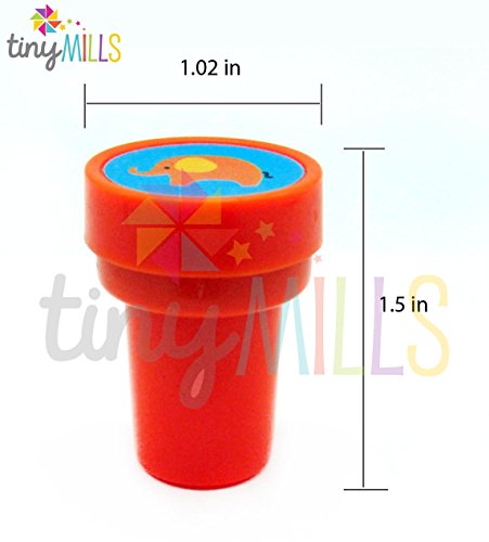 TINYMILLS 50 Pcs Assorted Stampers for Kids - Birthday Party Favors