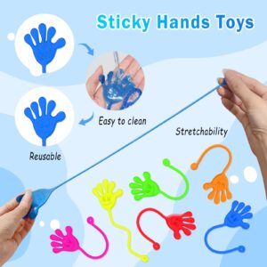 48PCS Sticky Hands Bulk Party Favors for Kids 4-8 8-12 Stretchy Sticky Hand Fidget Toys Goodie Bag Stuffers Treasure Box Toys for Classroom Prizes End of Year Student Gifts Birthday Party Supplies