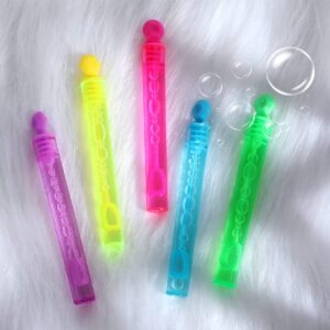 BOHIYAHOO Party Favors Mini Bubble Wands Tube Bulk Toys 32piece 8colour Themed Birthday Wedding Bath Time Summer Best Gift Family Outdoor Use Safe for Boys Girls Bubble Solution Bubble Maker