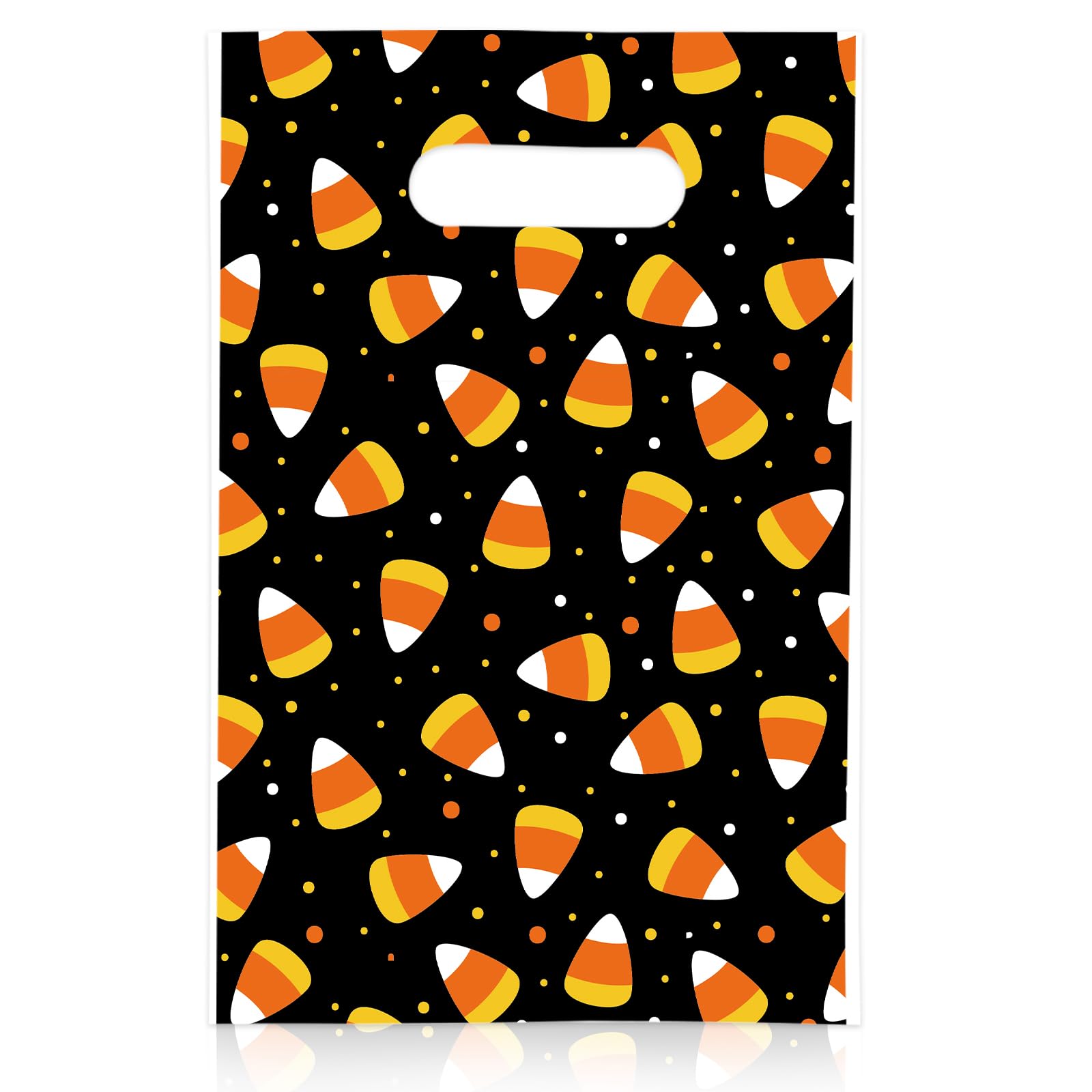 Whaline 72Pcs Halloween Trick or Treat Bags Halloween Party Favor Candy Bags Corn Treat Bags Plastic Goodie Candy Bags Gift Wrap Bags for Halloween Trick-or-Treating Event Party Supplies