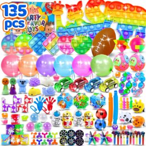 erosbon 135pcs party favors for kids3-5 4-8-12, fidget toys, birthday gift toys, treasure box toys prizes for kids, bulk toys goodie bag stuffer carnival prize reward