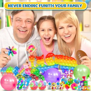 Erosbon 135pcs Party Favors for Kids3-5 4-8-12, Fidget Toys, Birthday Gift Toys, Treasure Box Toys Prizes for Kids, Bulk Toys Goodie Bag Stuffer Carnival Prize Reward