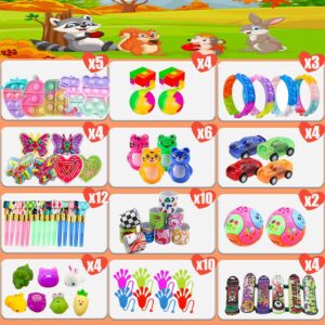 68 Pcs Party Favors for Kids, Pop Fidget Treasure Box Toys for Classroom, Prizes for Kids Classroom, Goodie Bag Stuffers, Pinata Stuffers Filler, Carnival Prizes Birthday Return Gifts for Kids 4-8-12