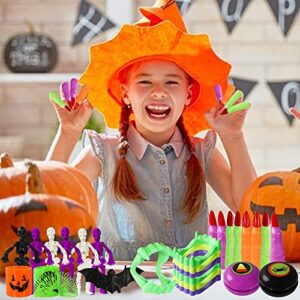 Max Fun 132pcs Halloween Party Toys Assortment for Kids Halloween Party Favors Prizes Box Toy Assortment Classroom Trick Treating Halloween Treasure Box Toys(Random)