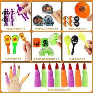 Max Fun 132pcs Halloween Party Toys Assortment for Kids Halloween Party Favors Prizes Box Toy Assortment Classroom Trick Treating Halloween Treasure Box Toys(Random)