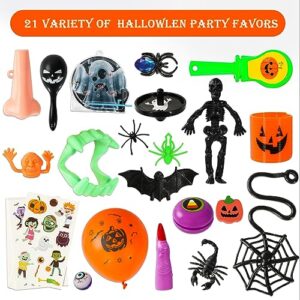 Max Fun 132pcs Halloween Party Toys Assortment for Kids Halloween Party Favors Prizes Box Toy Assortment Classroom Trick Treating Halloween Treasure Box Toys(Random)