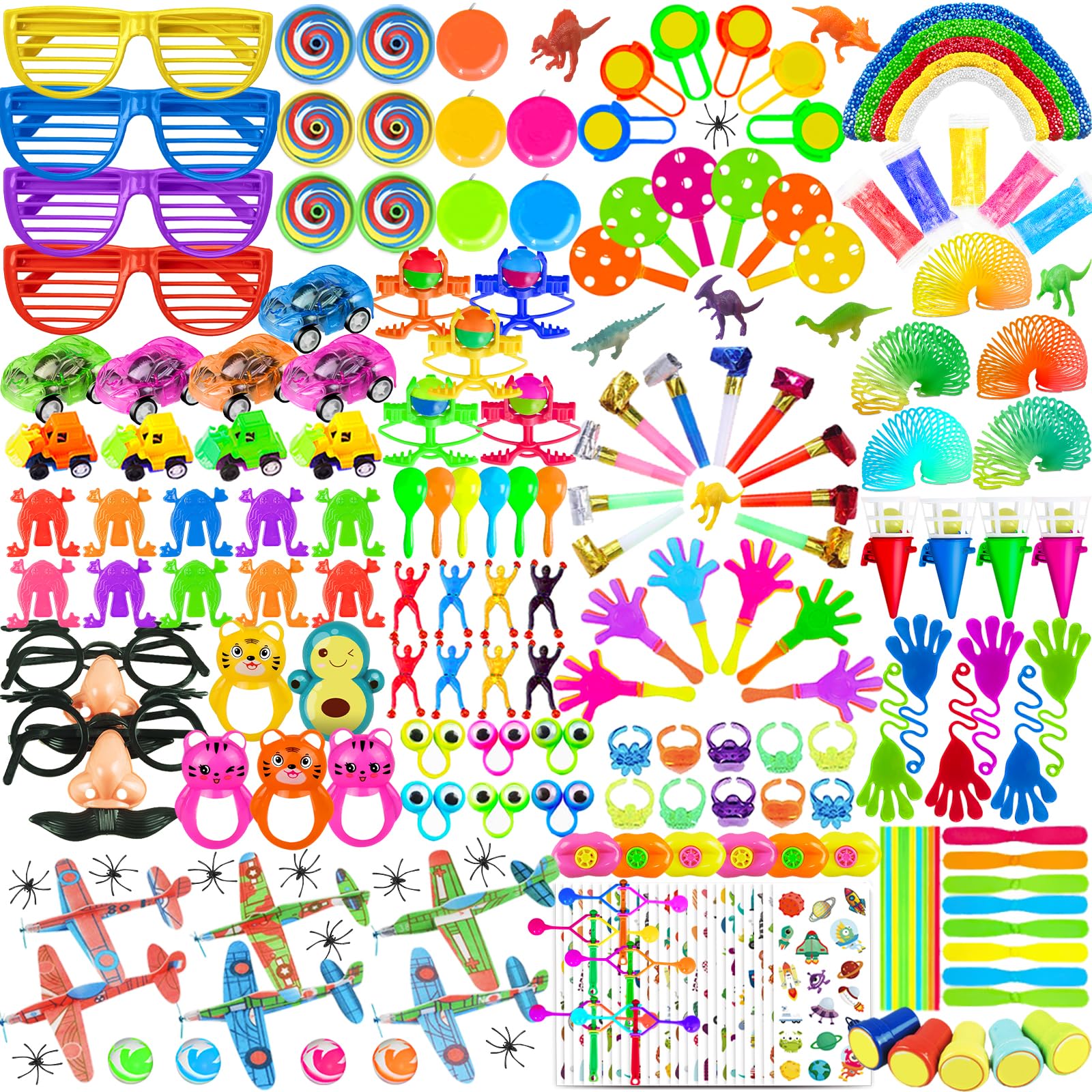 Hhobby Stars 210 PCS Party Favors Toy Assortment for Kids,School Classroom Rewards and Carnival Prizes, Pinata Filler Toys Kids Birthday Party, Bulk Treasure Box Boys Girls