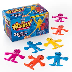 Stretchy Happy Man Toy Party Favors: Sensory Toys Set of 36 - Perfect Stretchy Toys and Small Prizes for Goody Bag Stuffers