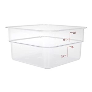 Cambro 2SFSCW135 CamSquare Food Container 2 qt. 7-1/4" x 7-1/4" x 3-7/8" clear