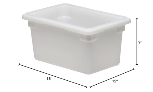 Cambro 12189P148 4 gal Polyethylene Food Storage Containers, White (6/Case)