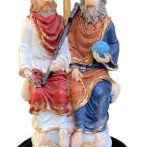 Holy Trinity Statue Estatua Jesus, Joseph and Holy Spirit Holy Figurine 5" Inch