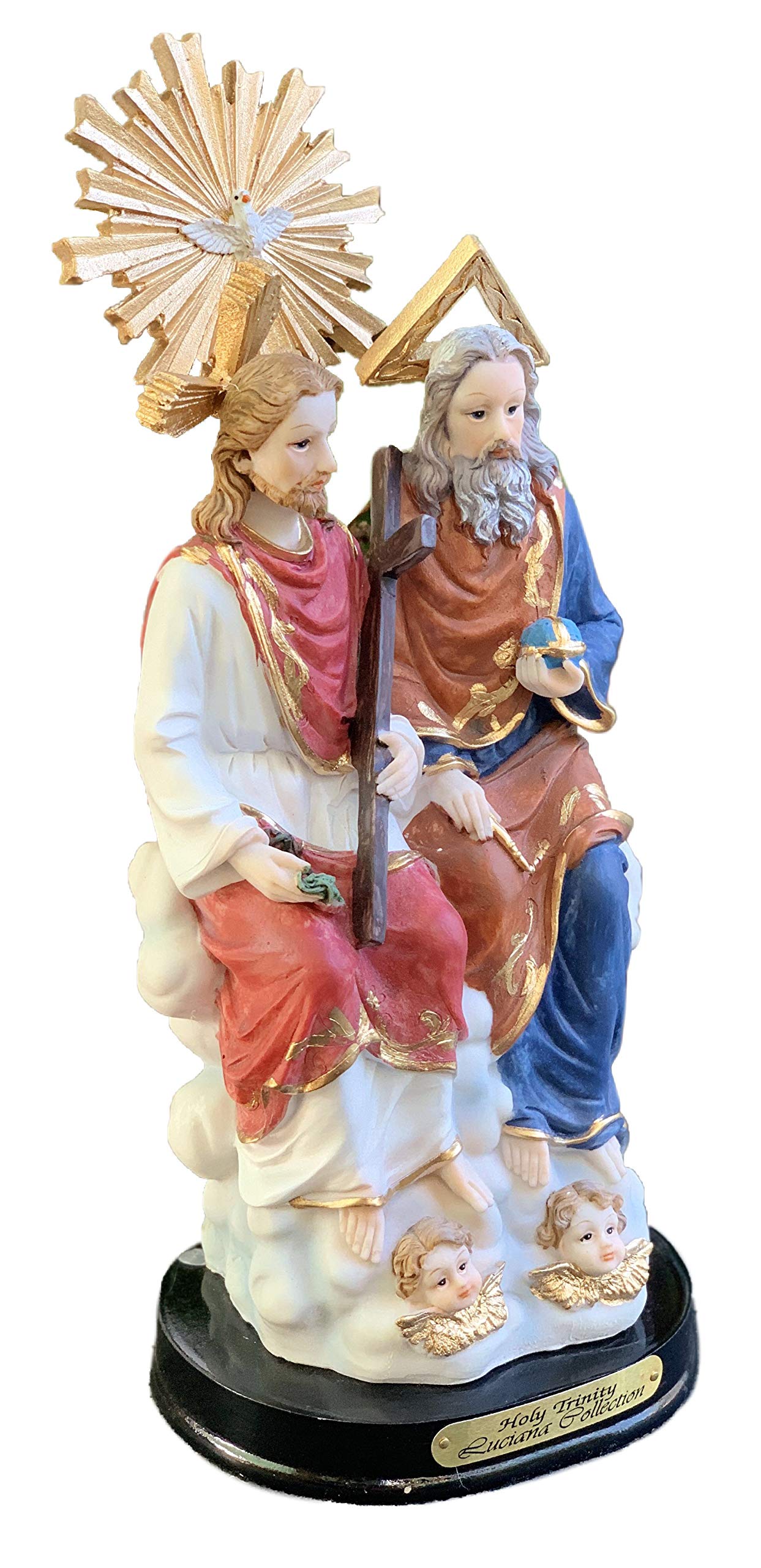 Holy Trinity Statue Estatua Jesus, Joseph and Holy Spirit Holy Figurine 5" Inch