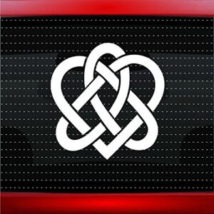 trinity celtic knot #2 christian car sticker truck window vinyl decal color: red