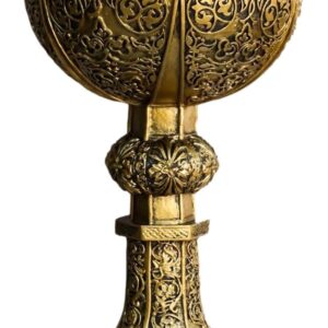 Ebros Decorative Merlin's Holy Grail The Golden Cup Of Life Decorative Chalice Ceremonial Cup Arthurian Legends Medieval Accent Decor