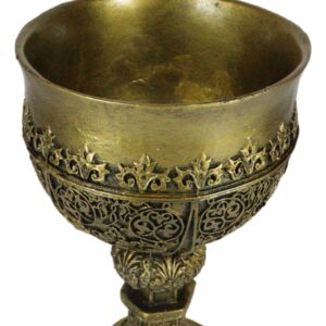 Ebros Decorative Merlin's Holy Grail The Golden Cup Of Life Decorative Chalice Ceremonial Cup Arthurian Legends Medieval Accent Decor