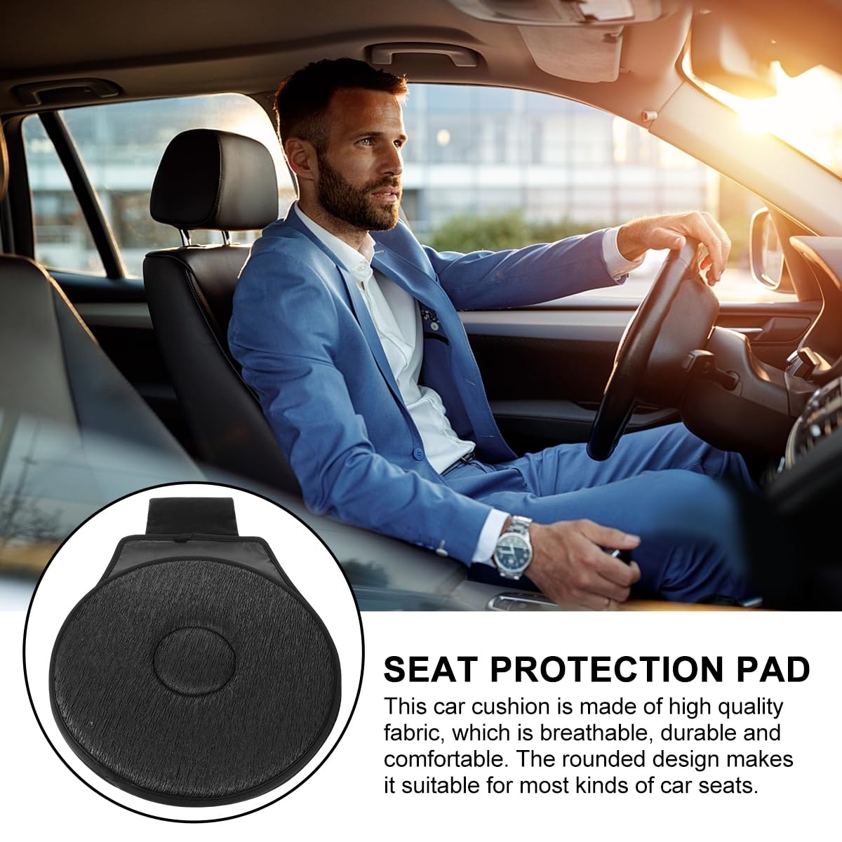 BESPORTBLE Rotating Car Seat Cushion, 360 Degree Swivel Car Seat Cushion Portable Rotating Car Cushion Non Slip Car Mat Protector for Pregnant Women Elderly