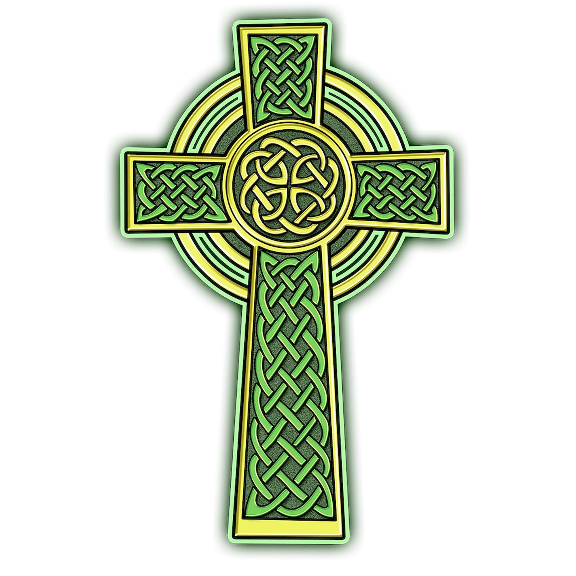 CafePress Celtic Cross 2 Light Oval Car Bumper Sticker