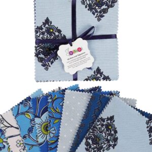 Soimoi Block Print Precut 10-inch Cotton Fabric Quilting Squares Charm Pack DIY Patchwork Sewing Craft