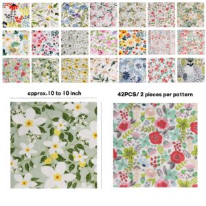 42-10" Precut Fabric Quilt Squares Layer Cake Fabric Bundles for Quilting Printed Floral for Sewing Fabric Squares …