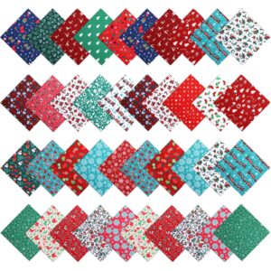 preboun 100 pcs 8 x 8 inches/ 20 x 20 cm christmas fabric squares christmas fabric 25 different patterns fabric scraps quilting craft fabric patchwork fabric bundles for sewing crafting diy supplies
