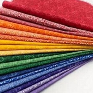 108 Rainbow Basics pre Cut Charm Pack 5" Squares 100% Cotton Fabric Quilt