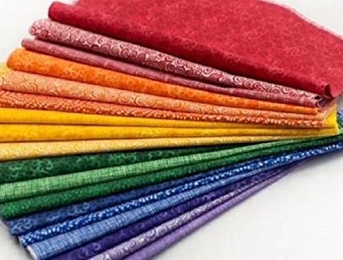 108 Rainbow Basics pre Cut Charm Pack 5" Squares 100% Cotton Fabric Quilt