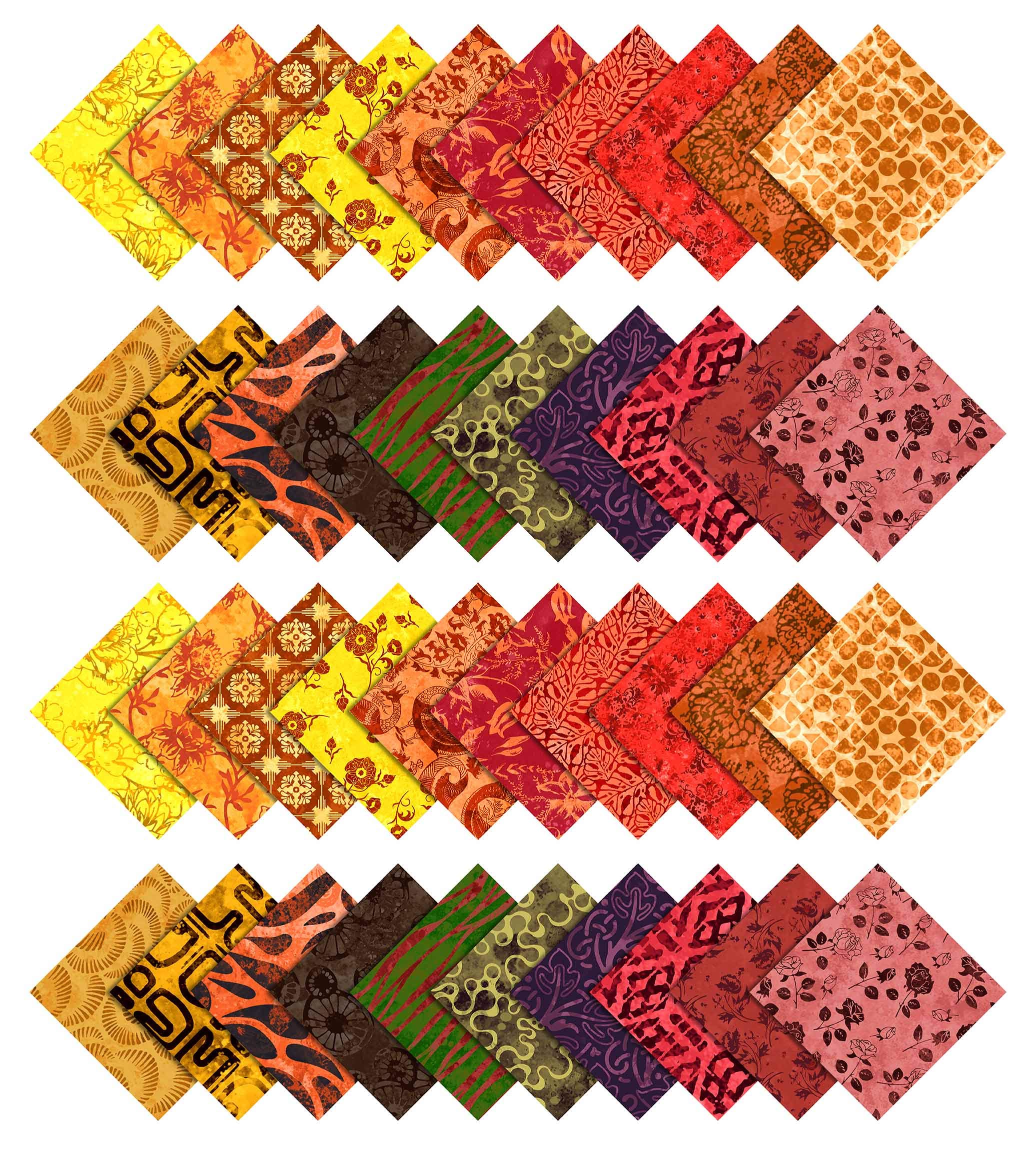 Soimoi Batik Print Precut 10-inch Cotton Fabric Quilting Squares Charm Pack DIY Patchwork Sewing Craft