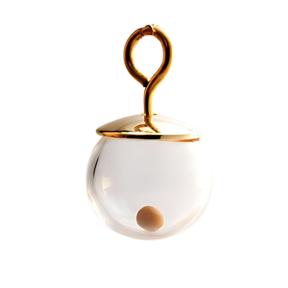 Mustard seed CHARM ONLY in gold by Boomdyada, hand made pendant, hand blown glass globe, 14k gold-filled