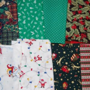 Lot of 40Pcs Christmas Quilt Blocks, Cotton Fabric Charm Pack, 10" Squares