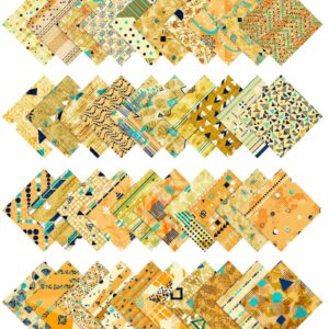 Soimoi Geometric with Texture Print Precut 10-inch Cotton Fabric Quilting Squares Charm Pack DIY Patchwork Sewing Craft