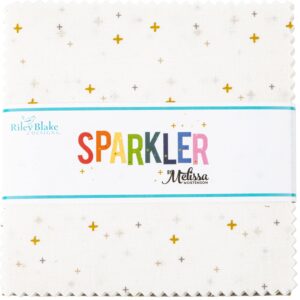 melissa mortenson sparkler white 5" stacker 42 5-inch squares charm pack riley blake 5-650w-42