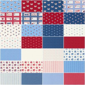 Moda Fabrics Prairie Days Charm Pack by Bunny Hill Designs; 42-5 Inch Precut Fabric Quilt Squares Assorted 5 Inches 2990PP