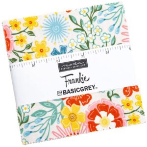 moda fabrics frankie charm pack by basicgrey; 42-5 inch precut fabric quilt squares, 30670pp