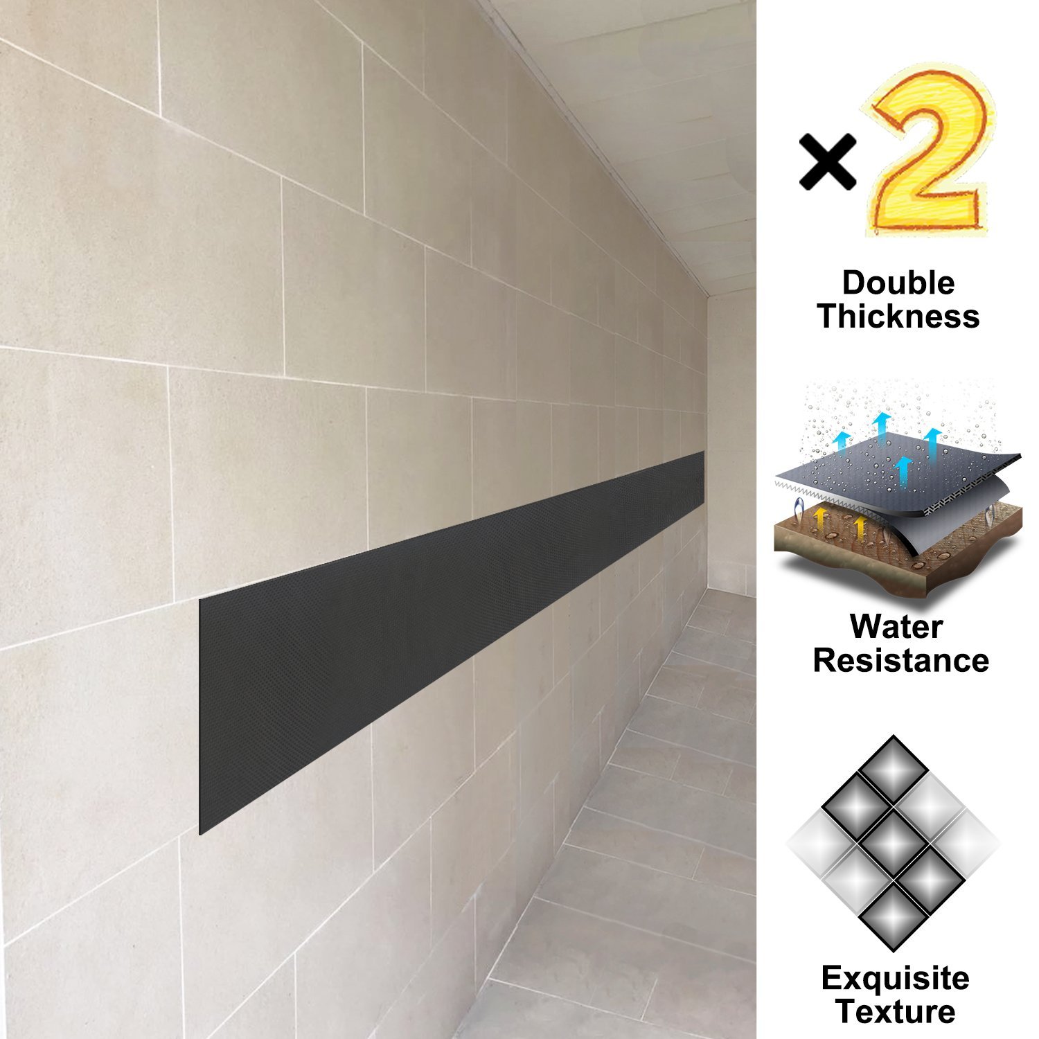 Ampulla Ultra Thick Water Resistance Garage Wall Protector, Designed in Germany - Pack of Two (6.5mm Thickness)