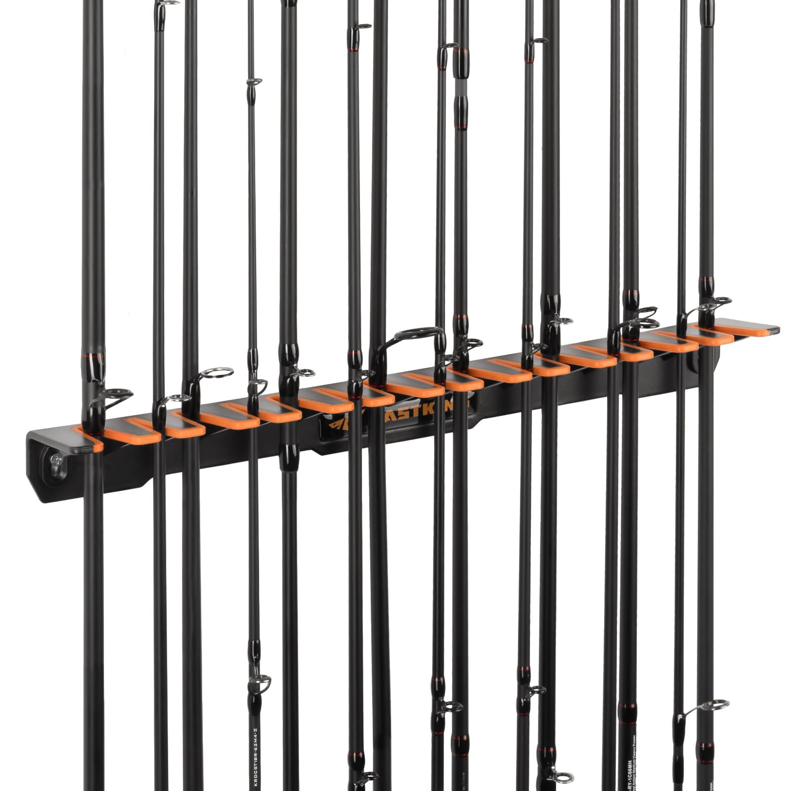 KastKing Patented V15 Vertical Fishing Rod Holder – Wall Mounted Fishing Rod Rack, Store 15 Rods or Fishing Rod Combos in 17.25 Inches, Great Fishing Pole Holder and Rack