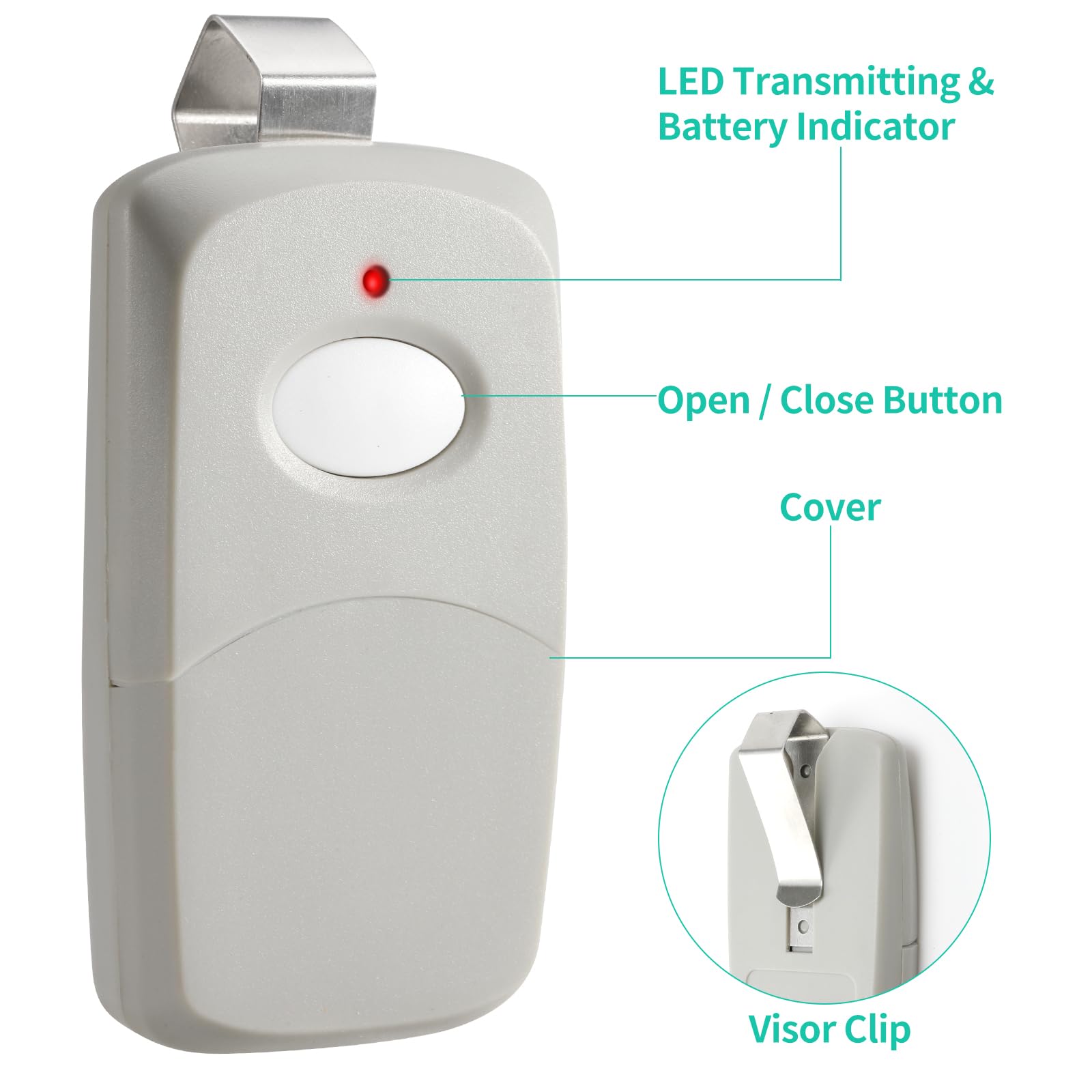 2 Replacement for Multicode Linear 3089 Garage Gate Door Opener Remote Transmitter,308911,MCS308911,10 dip Switch 300mhz,Grey