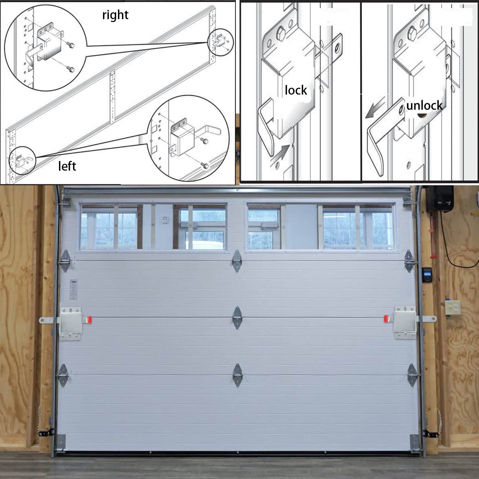 Garage Door sidelock 2 Pack