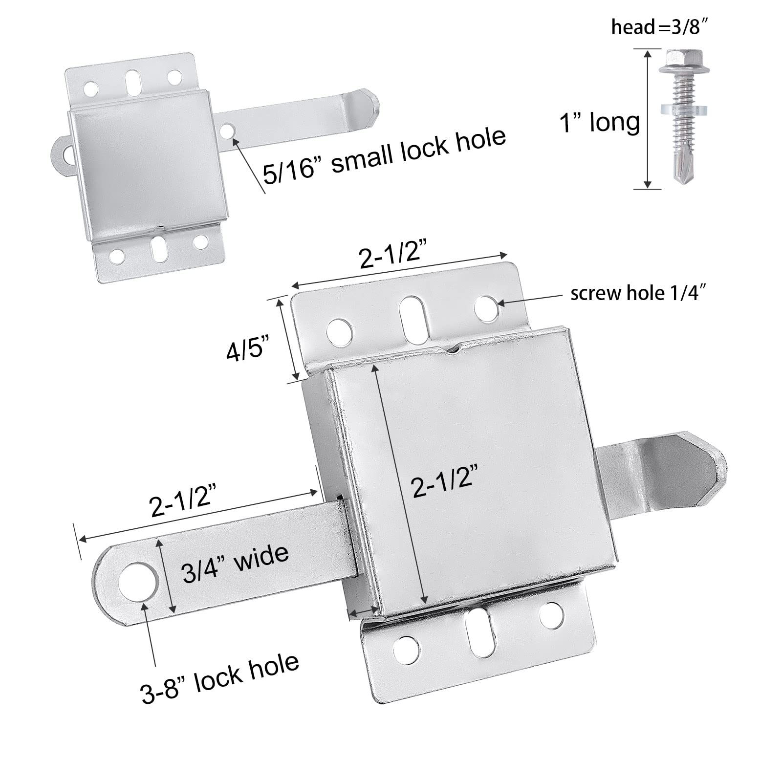 Garage Door sidelock 2 Pack