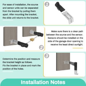 GSTB-R STB-BL Safety Sensors, Replacement for genie/overhead garage door sensors, Compatible with genie/overhead Garage Door openers Made After 1993, Item includes Two Sensors (receiving&sending)