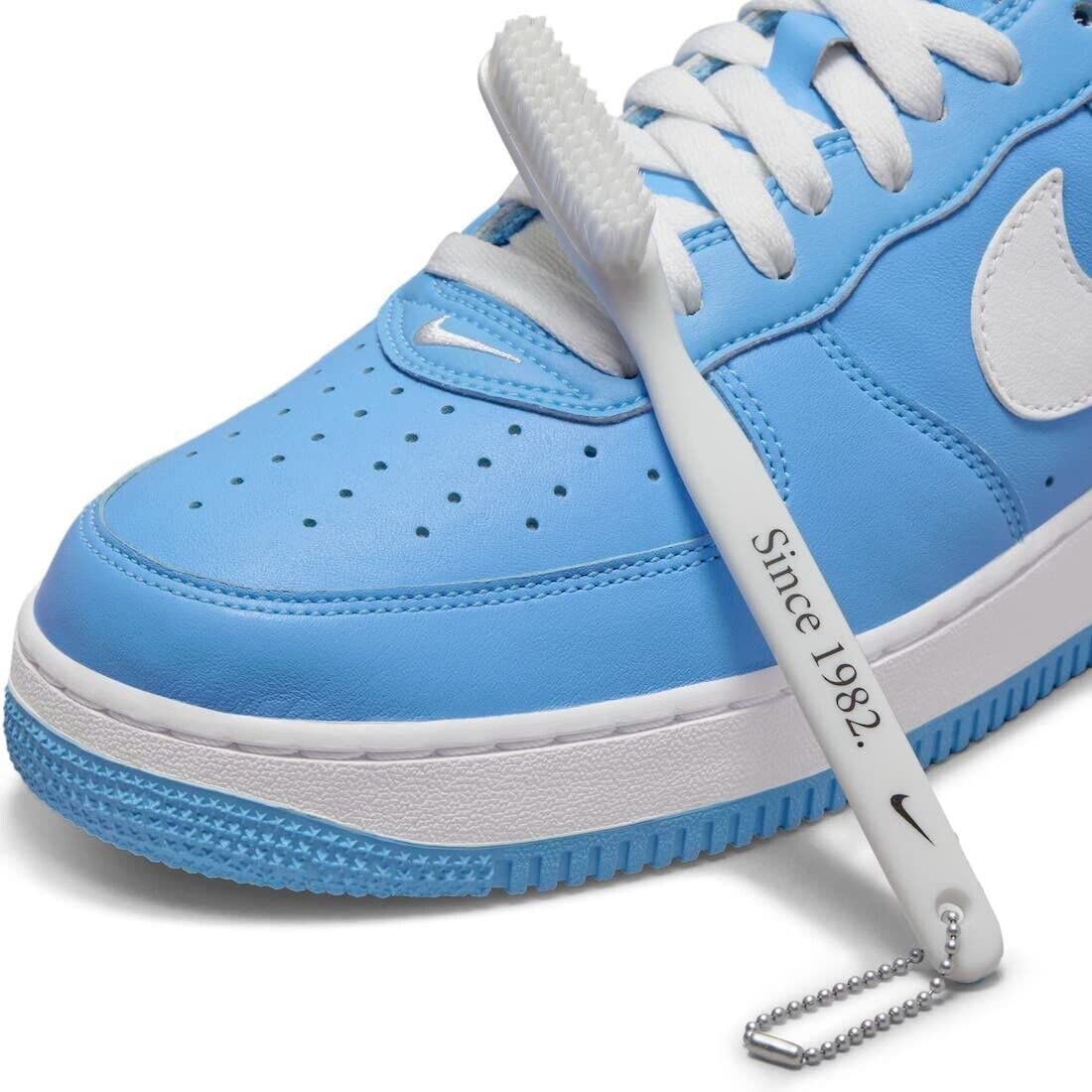 Nike mens Air Force 1 Low Retro, University Blue/White/Metallic, 10