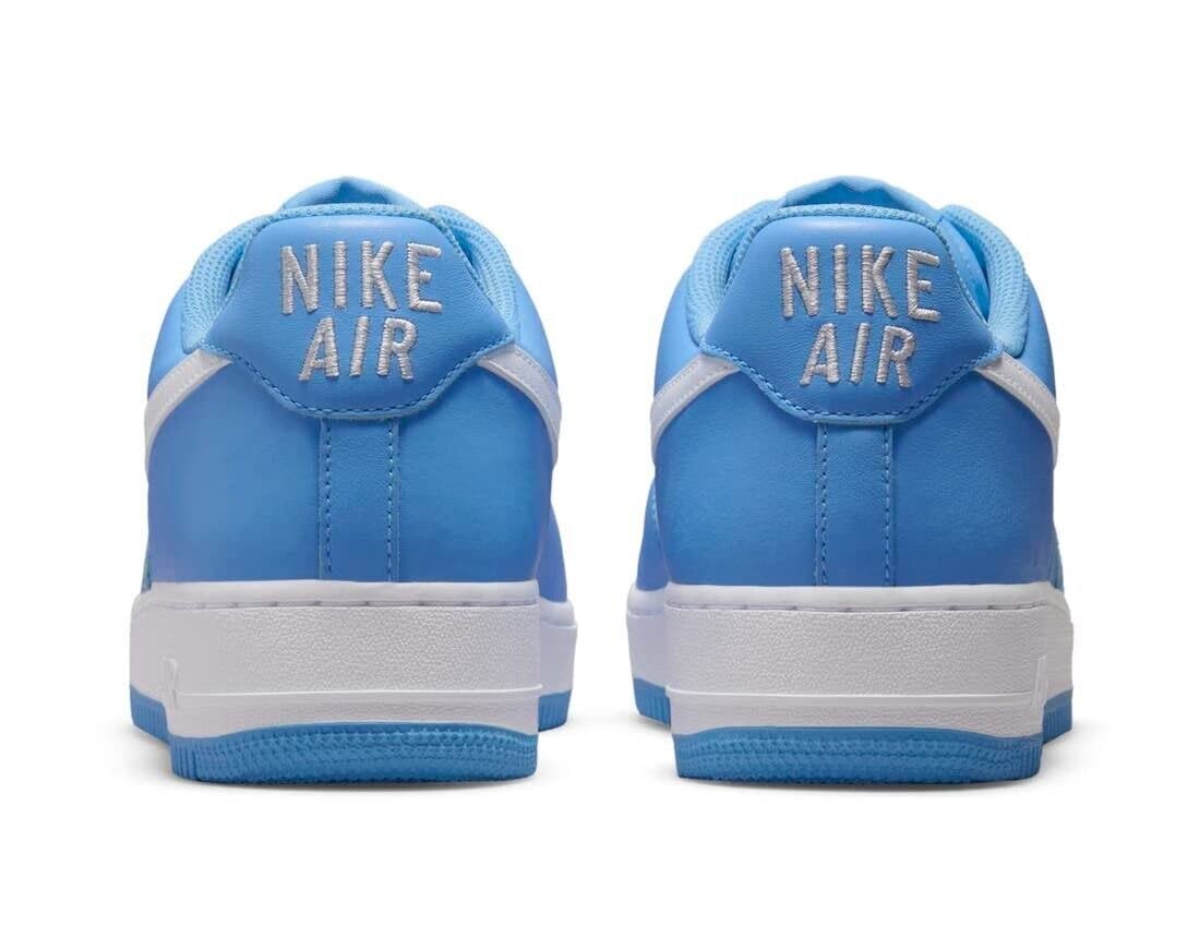 Nike mens Air Force 1 Low Retro, University Blue/White/Metallic, 10