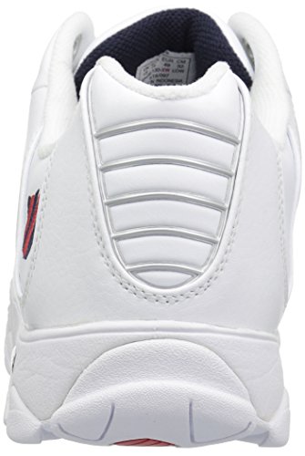 K-Swiss Men's ST329 CMF Sneaker, White/Navy/Red, 8 M