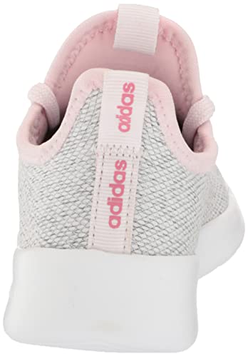 adidas Cloud Foam-Pure Running Shoe, White/White/Clear Pink, 4.5 US Unisex Big Kid